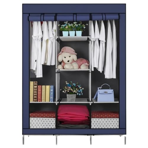 Guarda Roupa Dobrável Armário Organizador de Roupas 3 Portas Mult...
