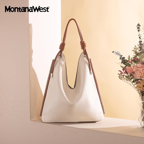 Image of Montana West Hobo Bags for Women Soft Slouchy Top Handle Shoulder Purses Handbag with Knot Strap