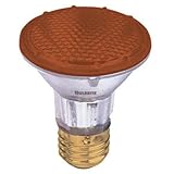 Bulbrite H50PAR20A 120V 50W PAR20 Halogen Light, Amber