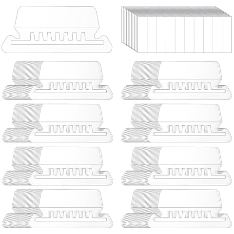 200 Pcs Hanging File Folder Tabs and 200 Pcs 2 Inch Inserts Labels, Plastic File Folder Tabs Cover