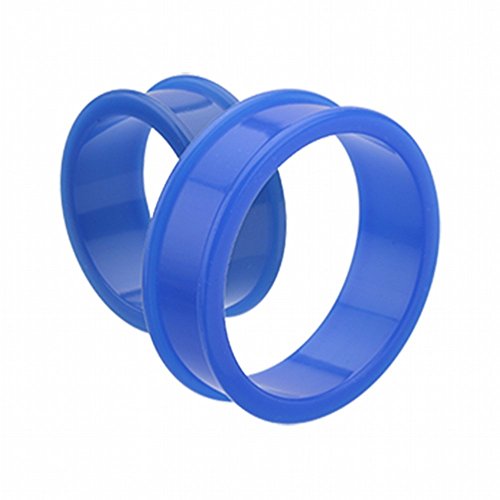 Plug tunnel en silicone souple écarteur oreille double flare pour lobe
