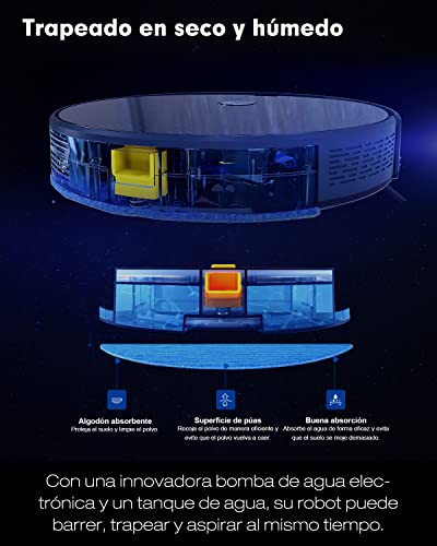 Robô aspirador de pó LILIN C30B, exibição de mapa AI, Ele é bivolt recarrega 110/220v, controle de v