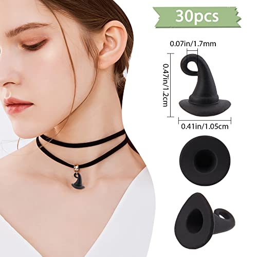 Beebeecraft 1 Box 30Pcs Wizard Hat Charms Alloy 3D Magic Hat Charms Pendants Halloween Christmas Theme Jewelry Making Findings for DIY Earrings Bracelets Necklace - Image 2