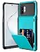 Vofolen Case for Galaxy Note 10+ 10 Plus Case Wallet 4-Slot Pocket ID Card Holder Scratch Resistant Dual Layer Protective Bumper Rubber Armor Hard Shell Cover for Samsung Galaxy Note 10 Plus Sky Blue