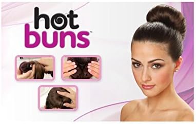 Hot Buns - As Seen On TV - Hair Bun Maker or Magic Hair Donut (2 Pack Large Dark Brown)