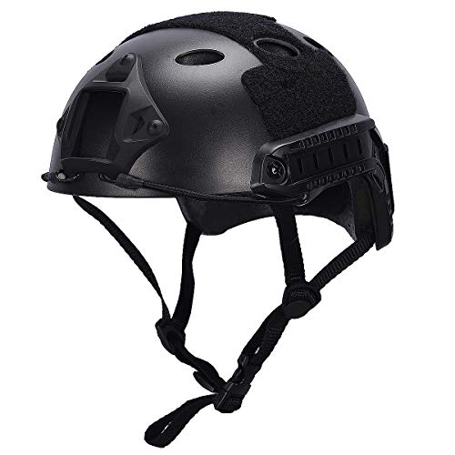 Loogu Airsoft Helmet, Fast Pj Type Bump Tactical Protective Gear For Outdoor Activities With 12-In-1 Face Mask #TOP25