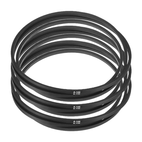 Image of uxcell 3pcs A106 or 4L1080 Classic Wrapped Rubber V-Belt, 106 inch(2700mm) Inside Circumference, A Profile V Belt