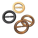 ccHuDE 10 Stück runde Holzschal-Clip-Ringe, Schal-Verschluss, T-Shirts, Clips, Schals, Schnallenhalter für Twilly Halstuch