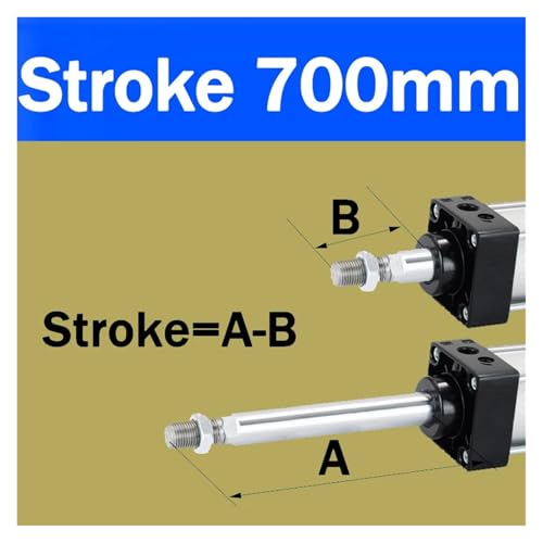 Vérin pneumatique standard SC 50 alésage précis et course de 700 mm - 3