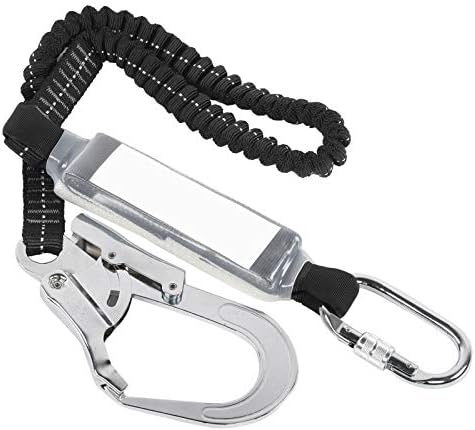 Udavivi Camnal High Altitude Safety Belt with Elastic Buffer and Hook for Climbing and Mountaineering - Durable and Adjustable Protective Sling Belt and Anti-Fall Strap - Essential Outdoor Safety Gear
