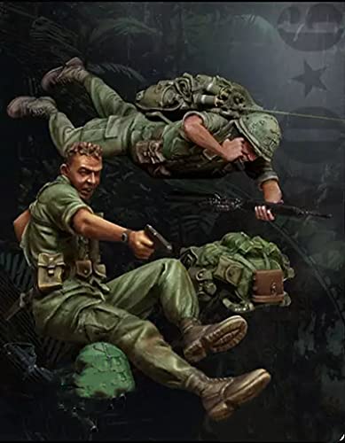 Risjc 1:35 Vietnamkrieg US Army Reconnaissance Team Resin Soldatenmodell (2 Personen) unbemalt und zerlegt Miniaturmodellbausatz/R09366 Cover