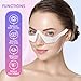 Under Eye Red Light Therapy Glasses, Red Light Therapy Device Microcurrent Eye Massager, Eye Beauty Glasses Eyes Bag Remover for Reduce Dark Circles and Wrinkles (White)