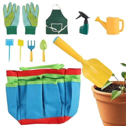 Juego de jardín para niños con asas ergonómicas y herramientas robustas de patio
