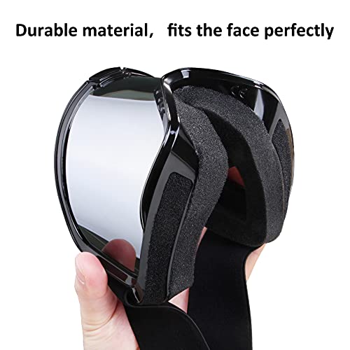 Image of Motocross Goggles for Adult ATV Goggles Motorcycle Goggles Snowboarding Goggles Riding Goggles Dirtbike Powersports Goggles Offroad Goggle MX Goggles UV400 Anti-Scratch Dustproof Skiing Goggles | UV400, Anti-Scratch, Dustproof, Silver MX Goggles