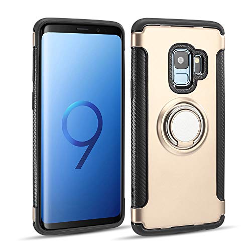 UEEBAI Case For Galaxy S7,Ultra Slim Shockproof TPU+PC Case Anti-Scratch Back Cover with 360 Degree Rotatable Ring Kickstand Used As an In-car Phone Holder Stand Case for Samsung Galaxy S7 - Gold
