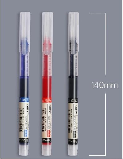 Image of like it 0.5mm Roller Pen Color ink Straight Liquid Rollerball Gel Pen for School Office Stationery Pack of 12 (Blue Red Black Each 4pc)