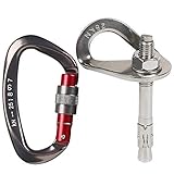 AOKWIT 25KN Anchor Hooks Set, Heavy Duty Climbing Carabiners Anchor Hangers and Bolt Steel Expansion Bolt...