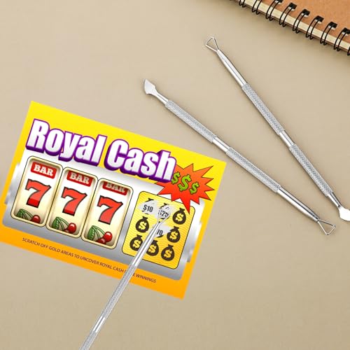 Image of DIVINA VITAE Lottery Ticket Scratcher Tool 5Pcs Metal Scraper Tool with Plastic Box Multi-Use Lotto Scratcher Tool for Adults