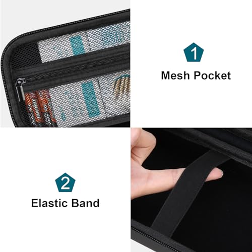 Image of Canboc Travel Case for Portable Nebulizer, Handheld Nebulizer for Adults, Mesh Nebulizer Bag with Removable Shoulder Strap, Mesh Pocket fit Medication or Essentials, Black (Case Only)
