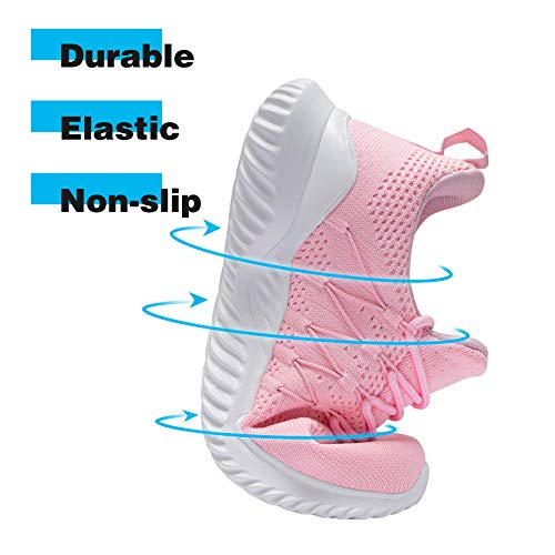 Akk Womens Sneakers Walking Shoes - Slip On Tennis Sneaker Non Slip Gym Work Lightweight Casual Shoes Pink Us 6.5/Eu 37 #TOP4