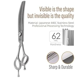 Dog grooming scissors 7 5 inch pet curved chunker shears made of japanese 440c advanced stainless steel professional grooming scissors for dogs cats and other pets   cucciolini doodles