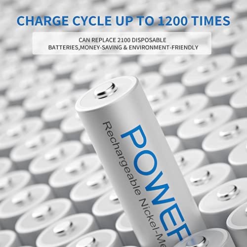 POWEROWL Akumulatory AAA ładowalne 1000 mAh wysoka pojemność 1200 cykli 1,2 V NiMH AA akumulator