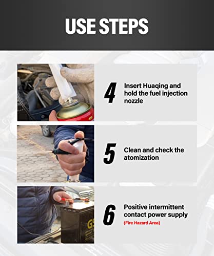 Esewalas Auto Fuel Injector Flush Cleaner Adapter,Universal Car Fuel Injector Nozzle Gasoline Cleaning Tester Assistant Tool,Fuel Injector Cleaner Kit Set,Fuel Injector Tester Flush Cleaner Adapter #TOP5