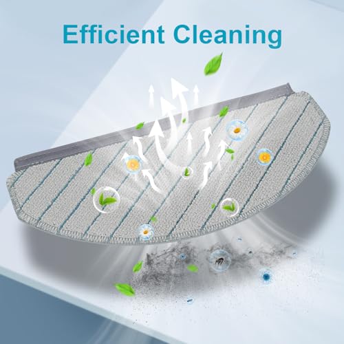 Image of Mop Pads Replacement for Yeedi C12 PRO PLUS /C12 PLUS /C12 Robot Vacuum Cleaner, Include Washable and Reusable Soft Microfiber Mop Pads Accessories Part(6 Pack)