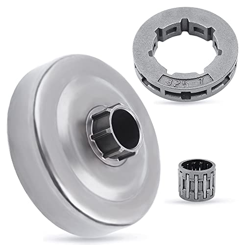 HAISHINE .325'-7T Tambour d'embrayage Jante de pignon kit pour Husqvarna 55 51 50 154 254 Remplacement Pièces avec Roulement à Aiguilles 503088702