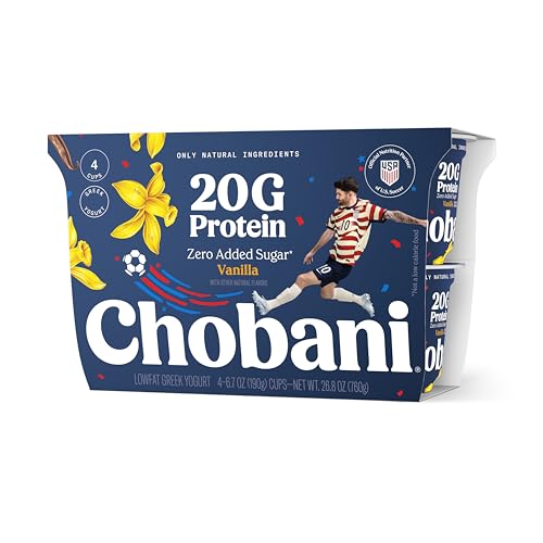 Chobani® 20g Protein Lowfat Greek Yogurt Vanilla 6.7oz 4PK