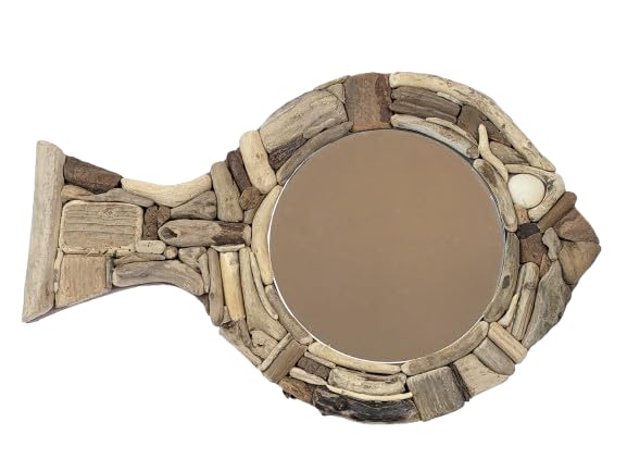 Miroir design poisson aux finitions haut de gamme pour décoration contemporaine