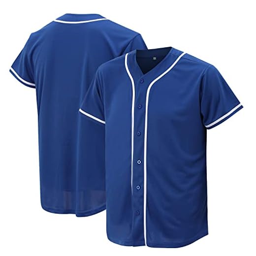 Baseball Jersey for Men and Women, Baseball Shirts for Custom Button up Shirt,Hipster Hip Hop Sports Uniforms(Blue,S)