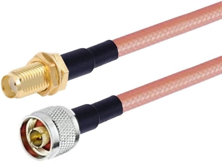 Nメス-SMAオスアダプタ RF同軸 RG142 RFケーブル ダブルシールド 圧着アンテナ延長ジャンパーピグテール(SMA F t
