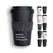 Produktbild heybico Coffee to go Becher | Mehrweg Kaffeebecher hergestellt im Schwarzwald | Mehrwegbecher mit Schraubverschluss | Bruchsicher | leicht | Geduld