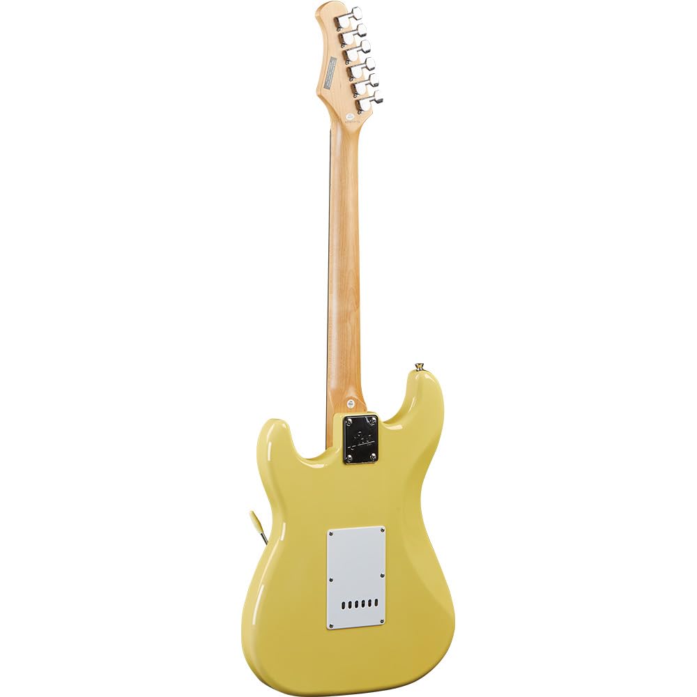 Eko S-300 CREAM - Guitarra eléctrica modelo Stratocaster, 22 trastes, color crema