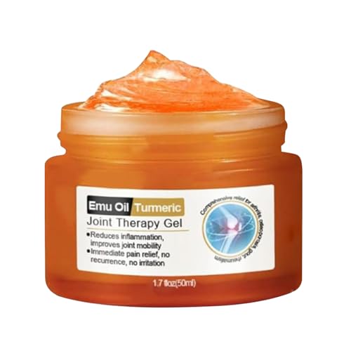 Emu Oil Turmeric Joints Therapys Gel - 50ml Emu Oil Turmeric Bone Sooth Gel, Soothing Pa-in Relief Massage Cream For Ar-thritis, Effective Relief For Back, Neck, Hands, Knees