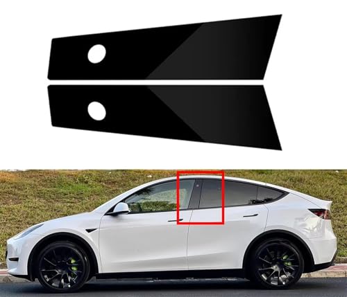 Molduras decorativas negras para pilares de Tesla Model Y 2020 a 2022 2
