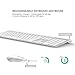Rechargeable Wireless Keyboard Mouse Combo-J JOYACCESS 2.4G Full Size Slim Wireless Keyboard Mouse with Silent and Ergonomic Design for Mac,iMac,PC,Laptop,Tablet,Computer Windows- White+Silver