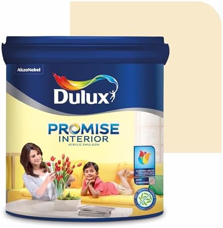 Dulux Promise Interior Emulsion Paint (1L, Summer Feeling) | Wall paint with Chroma Brite Technology for brighter longer-lasting colors | Rich finish | Anti-chalk | Water-based | 3-year warranty