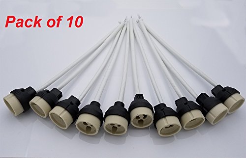 GU10 Casquillo, JRing Portalámparas GU10 para Bombillas LED y Halógenas (10Pcs)