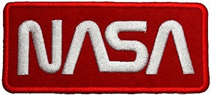 Nasa Space rosso bianco ricamato distintivo patch