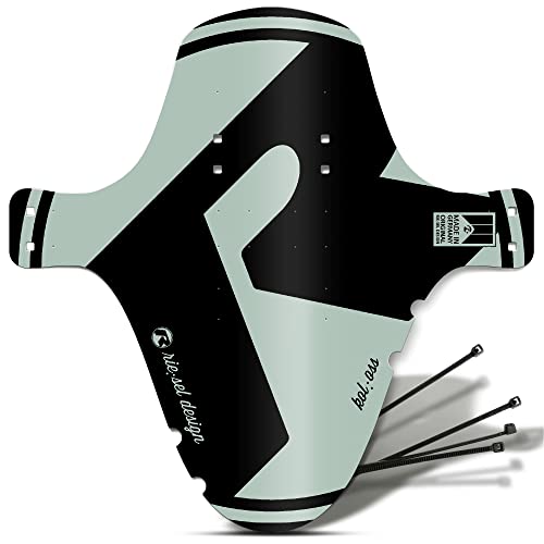 Riesel Design® 1x Mudguard - kol:OSS - XL MTB Schutzblech inkl. Kabelbinder/Stylischer MTB Schmutzfänger/Mountainbike Schutzblech als Spritzschutz für alle Radgrößen -sage