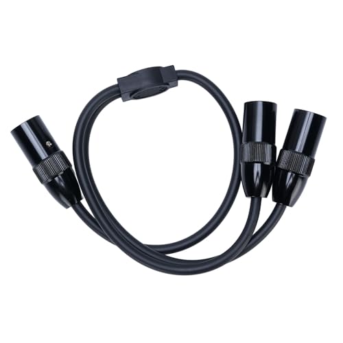 FAUOSWUK Cable Y XLR Macho a Macho de 3 Pines, Cable de Micrófono Balanceado con Conectores Chapados en Oro de 24 Quilates, para Preamplificadores de Mezcladores de Equipos de Sonido