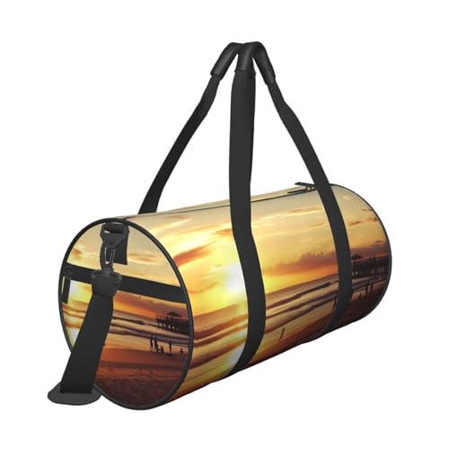 Sunset Beach Duffle Bag for Women Men Personal Item Travel Bags Canvas Weekender Overnight Bag Lightweight Sports Tote Gym Bags Carry On Luggage Bag3