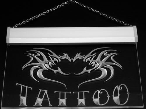 ADVPRO i701-b Tattoo Flying Dragon Heart Love Open Neon Sign