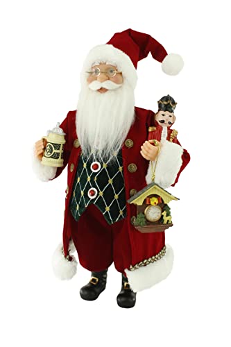 Windy Hill Collection 16" Inch Standing German Cuckoo Clock Santa Claus Christmas Figurine Figure Decoration 167090 #TOP5