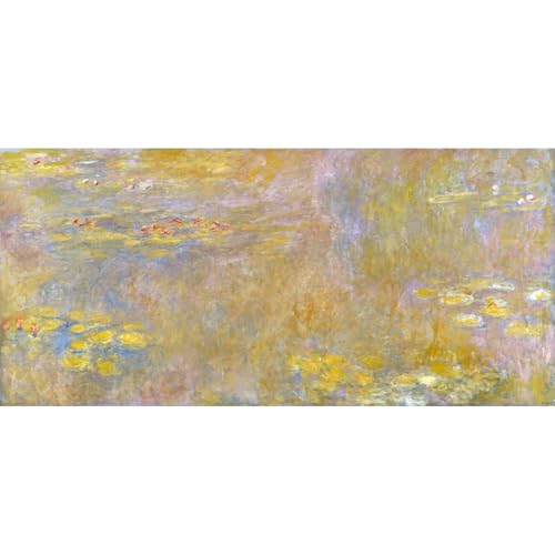 Nénuphars Monet impression giclée musée sur toile de lin d'art haut de gamme pour intérieur chic