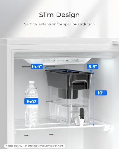 Image of Waterdrop WFD-40L-L Water Filter Dispenser with 3 Filters, 35-Cup Large Capacity, 200-Gallon Long-Life, Faster Filtration, Reduces Chlorine, PFOA /PFOS and More, BPA Free, Black