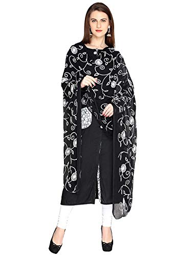 Women's Embroidered Chiffon Scarf Pashmina Shawls and Wraps for Evening Dress or Beach Cover Up Sarong Swimsuit Cover-Up2