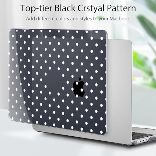 Image of Tuiklol for MacBook Air 13 inch Case M5 2026 M4 2025 M3 2024 M2 2022 Release Model A3449 A3240 A3113 A2681,Plastic Hard Shell Cover for MacBook Air 13.6 with Touch ID, Spot-White